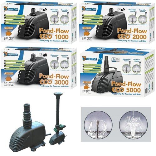 Superfish pond pump flow eco - superfish,